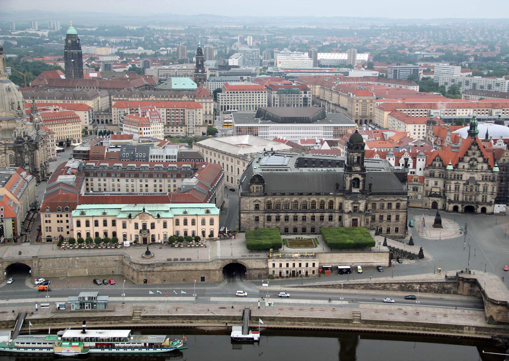 Dresdner Verkehrsmuseum aus der Luft