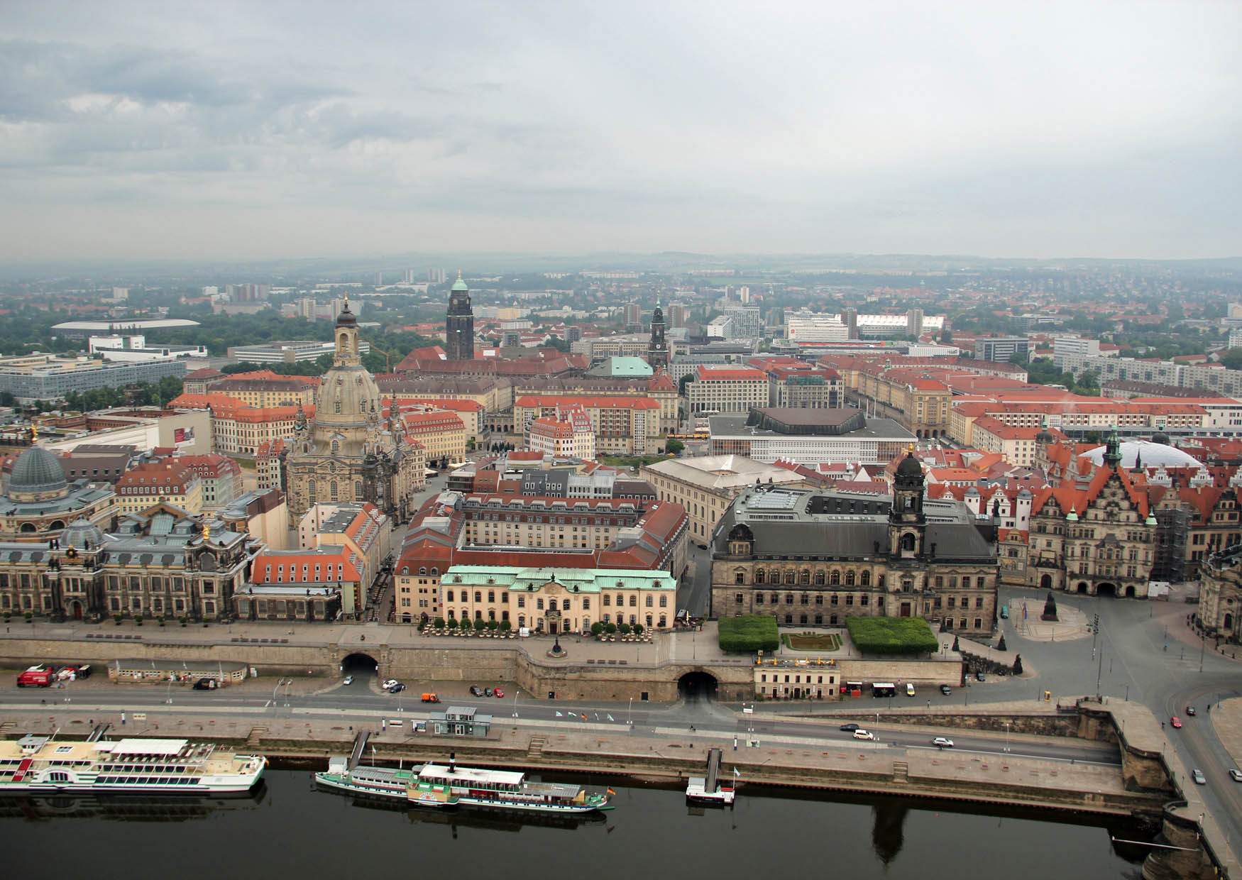 Neumarkt Dresden aus der Luft