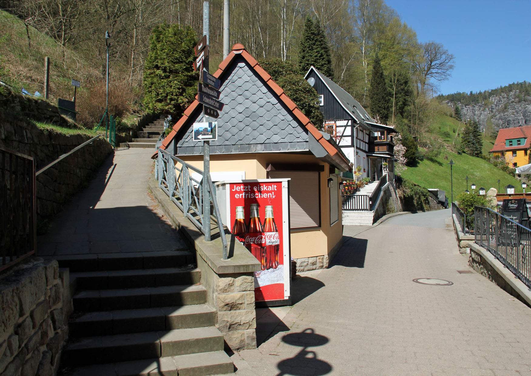 Rathen Abzweig Basteiweg vom Amselgrund