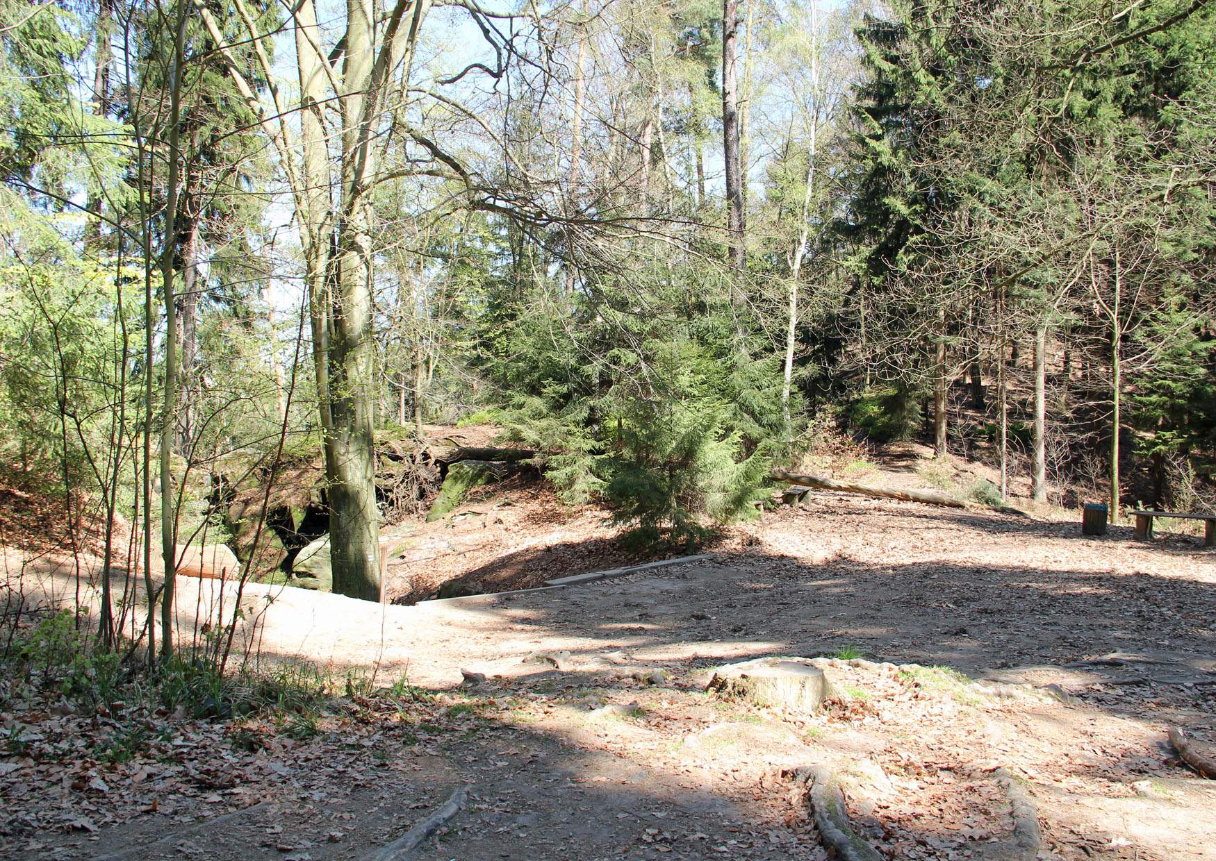 Oberes Ende Schwedenlöcher Bastei Elbsandsteingebirge