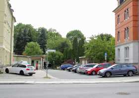 Parkplatz am Eingang vom Tiergarten Bischofswerda
