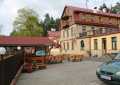 Biergarten am Hotel Belveder Aussichtspunkt Decin Elbe